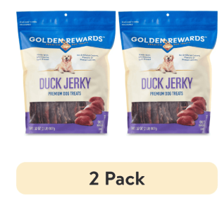 (2 pack) Golden Rewards Duck Jerky Premium Dog Treat 32 oz (13357767213: Golden Rewards Duck Jerky Premium)